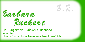 barbara ruckert business card