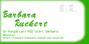 barbara ruckert business card